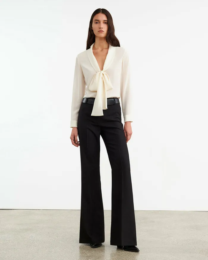 Tops Nili Lotan Women ANGELIQUE SILK BLOUSE Ivory