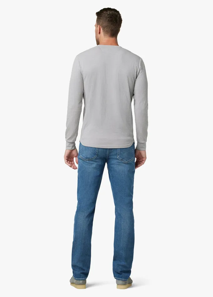 Tops Tees DWIGHT DOUBLEFACE HENLEY Ultimate Grey 8211 Joe8217s Jeans Men