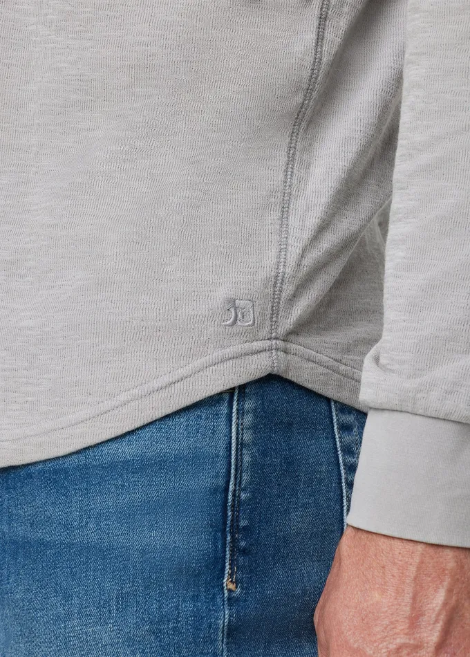 Tops Tees DWIGHT DOUBLEFACE HENLEY Ultimate Grey 8211 Joe8217s Jeans Men