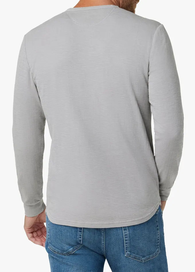 Tops Tees DWIGHT DOUBLEFACE HENLEY Ultimate Grey 8211 Joe8217s Jeans Men