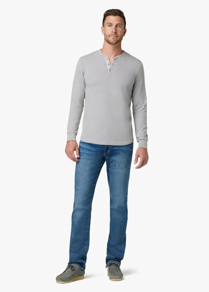 Tops Tees DWIGHT DOUBLEFACE HENLEY Ultimate Grey 8211 Joe8217s Jeans Men
