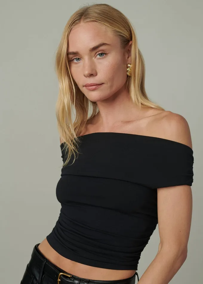 Tops Women THE MIA SLEEVELESS OFF THE SHOULDER TOP Black Joe8217s Jeans