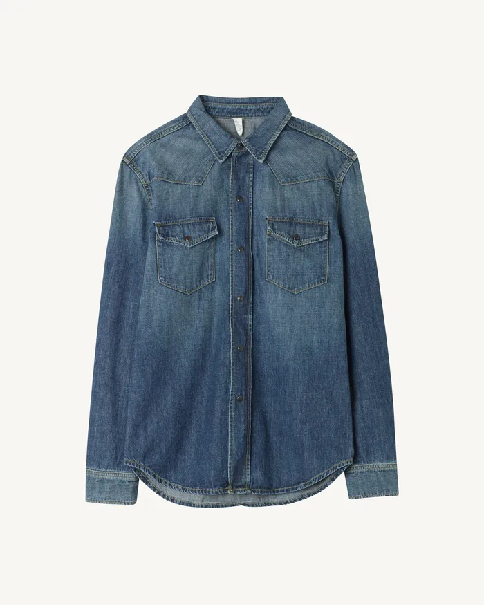 TRAVIS DENIM SHIRT Classic Wash Men Denim Nili Lotan