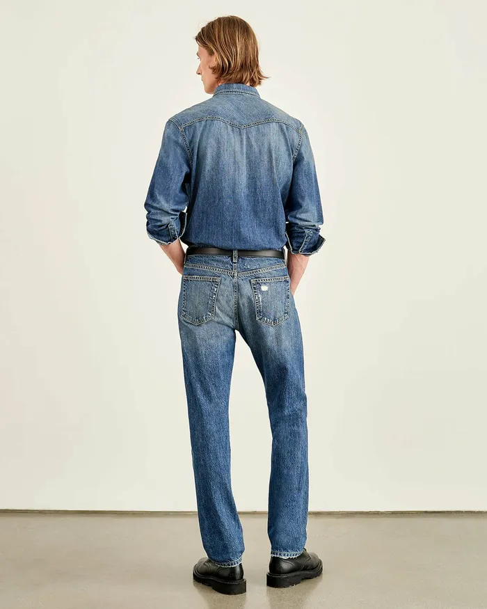 TRAVIS DENIM SHIRT Classic Wash Men Denim Nili Lotan