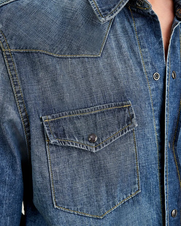 TRAVIS DENIM SHIRT Classic Wash Men Denim Nili Lotan