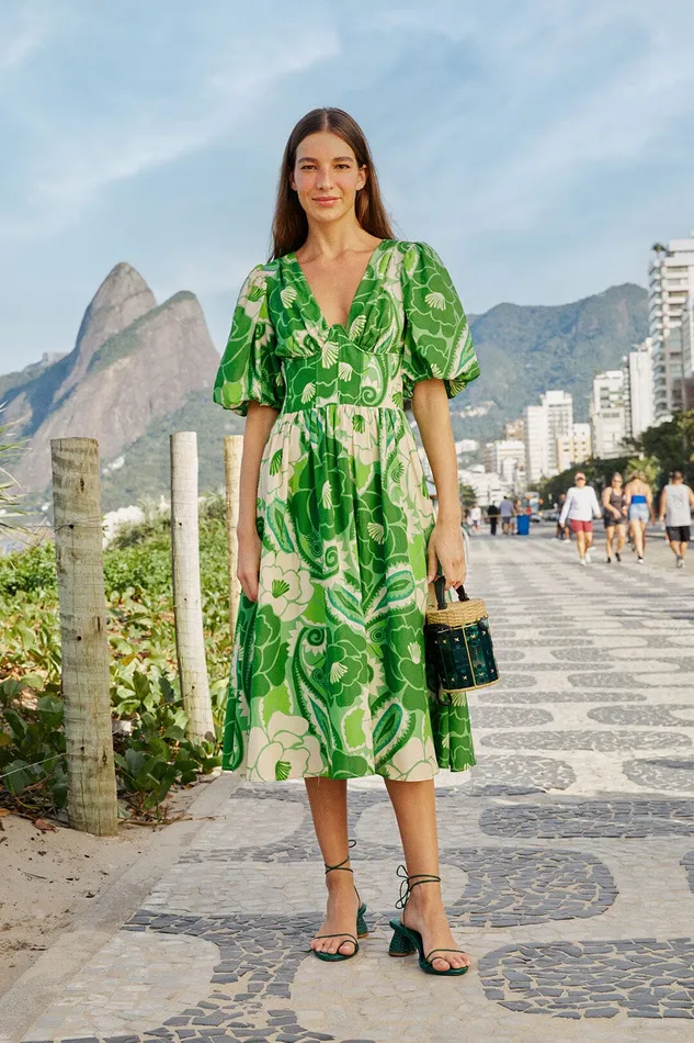 Tropical Groove Midi Dress Women Farm Rio Midi Dresses