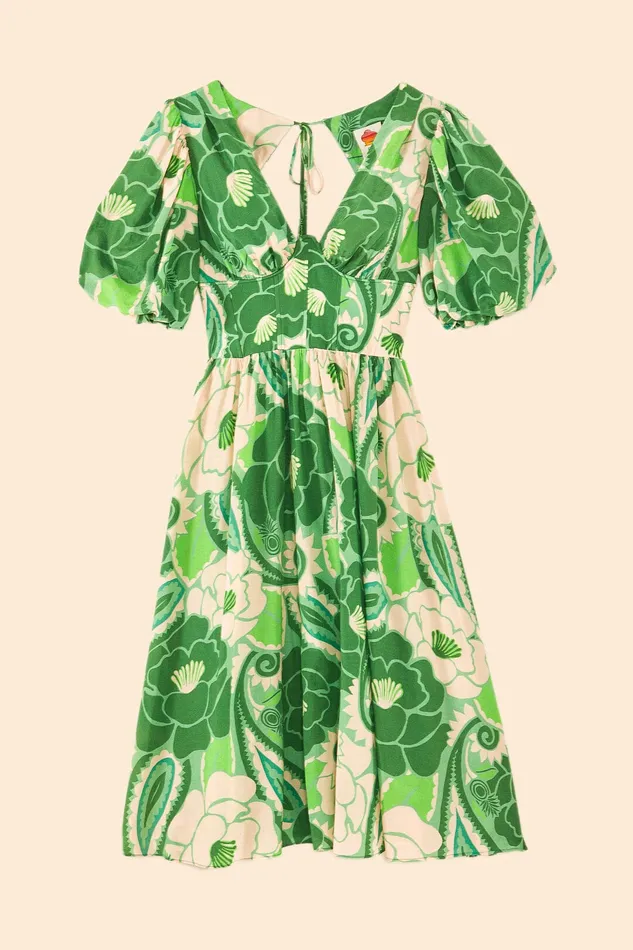 Tropical Groove Midi Dress Women Farm Rio Midi Dresses
