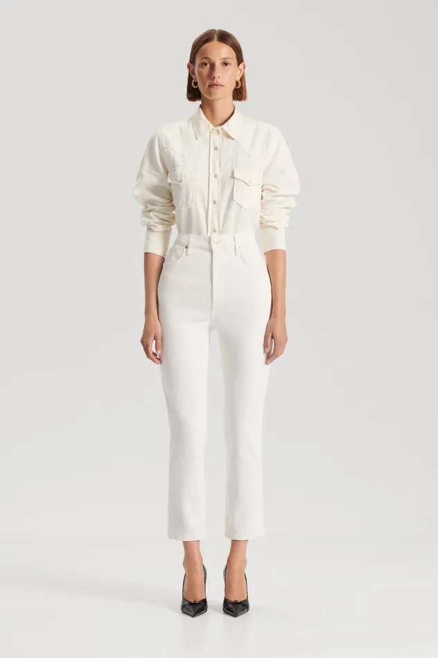 Trousers HIGH RISE STRAIGHT CROP JEAN NATURAL115 8211 Scanlan Theodore Women