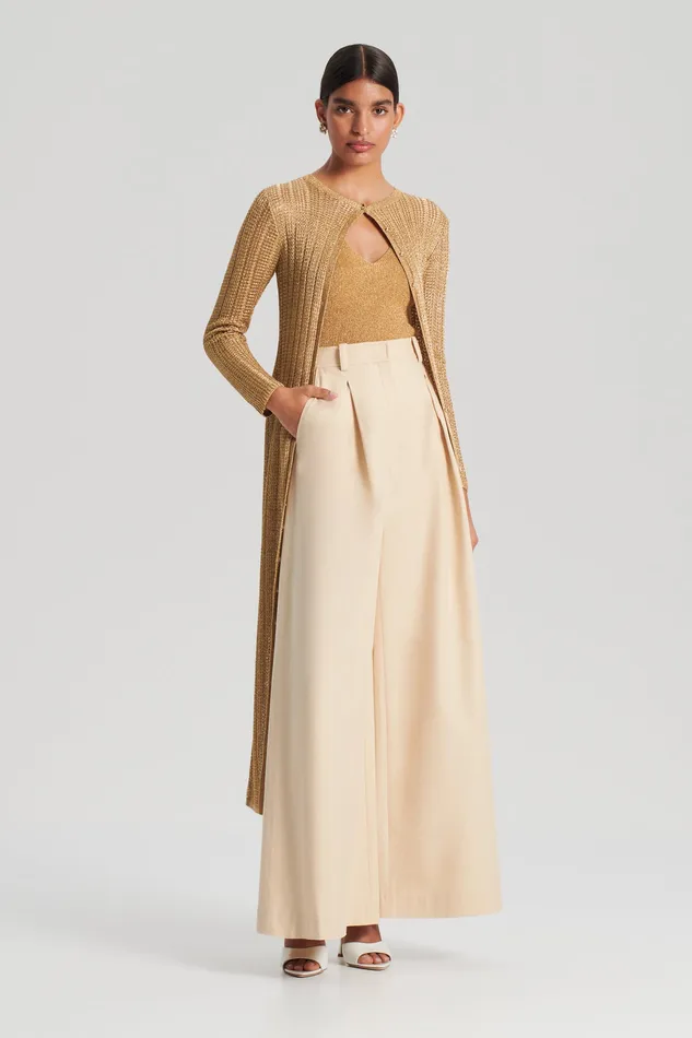 Trousers PLEAT DRAPE LEG TROUSER SAND 8211 Scanlan Theodore Women
