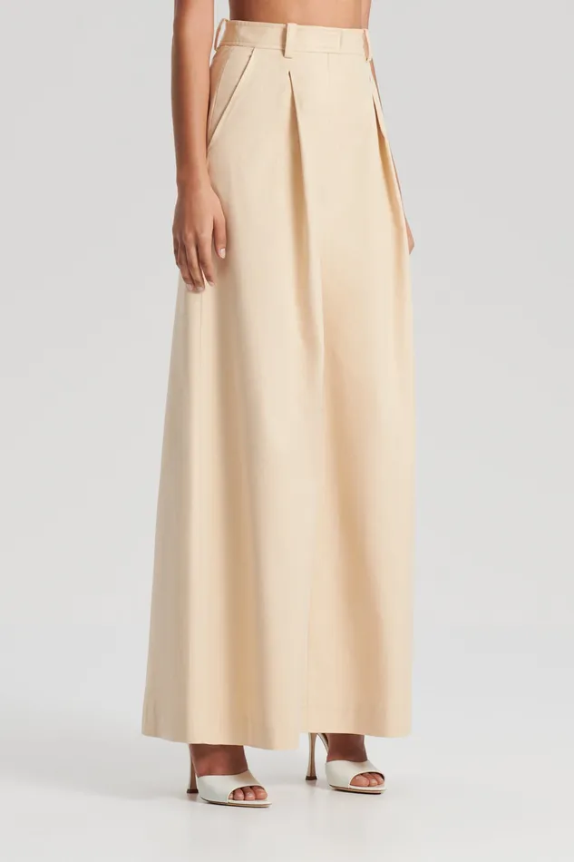 Trousers PLEAT DRAPE LEG TROUSER SAND 8211 Scanlan Theodore Women Trousers PLEAT DRAPE LEG TROUSER SAND 8211 Scanlan Theodore Women