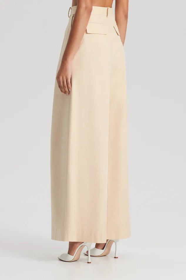 Trousers PLEAT DRAPE LEG TROUSER SAND 8211 Scanlan Theodore Women Trousers PLEAT DRAPE LEG TROUSER SAND 8211 Scanlan Theodore Women