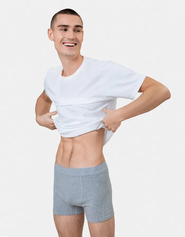 Underwear Colorfulstandard Men Classic Organic Boxer Briefs 8211 Heather Grey