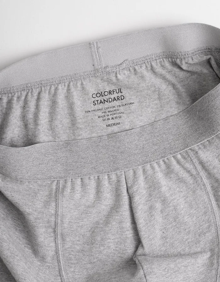 Underwear Colorfulstandard Men Classic Organic Boxer Briefs 8211 Heather Grey