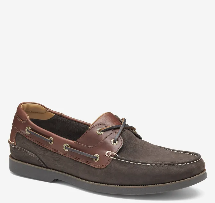 Ventura 2Eye Boat Shoe Dark Brown NubuckMahogany Full Grain Men SlipOns and Loafers Johnston and Murphy Ventura 2Eye Boat Shoe Dark Brown NubuckMahogany Full Grain Men SlipOns and Loafers Johnston and Murphy