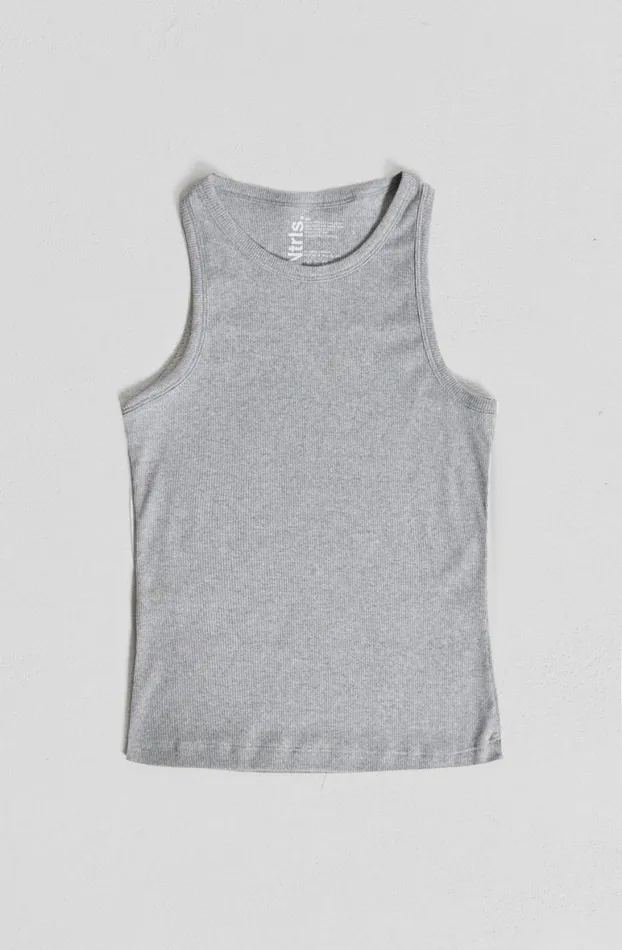 Vests Men Jaded London NTRLS Grey Rib Vest