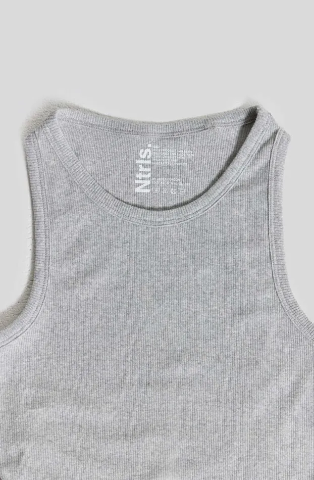 Vests Men Jaded London NTRLS Grey Rib Vest
