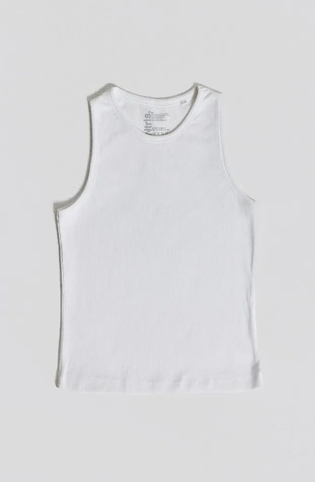 Vests Men Jaded London NTRLS White Rib Vest
