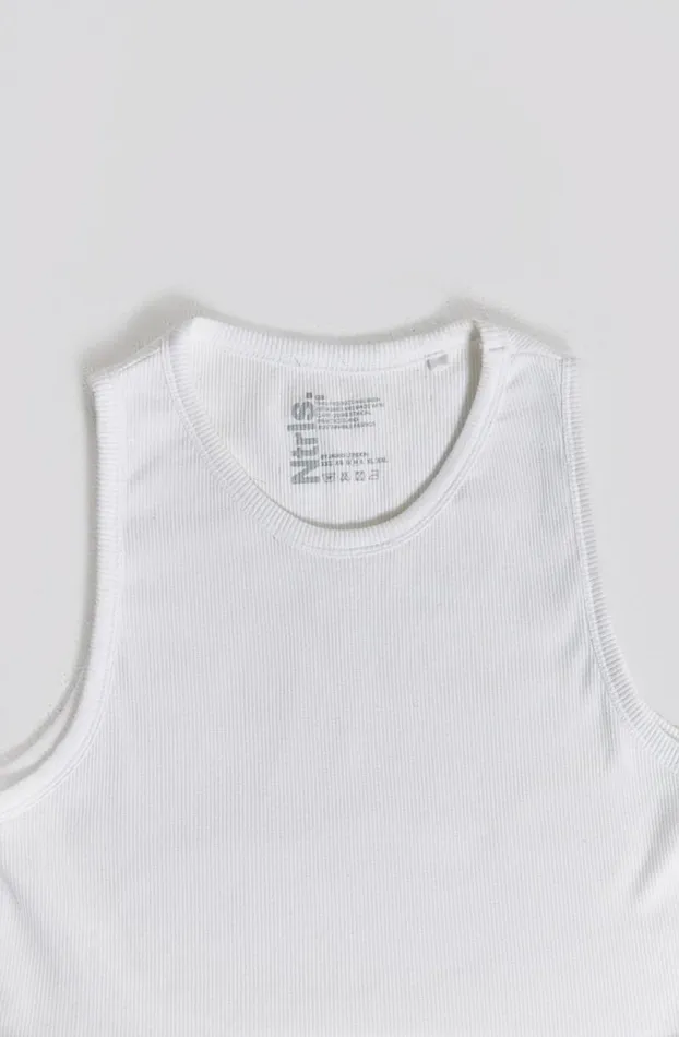 Vests Men Jaded London NTRLS White Rib Vest