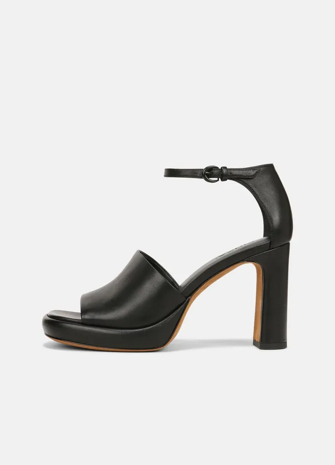 Vince Heels Women Amara Leather Platform Heel Black