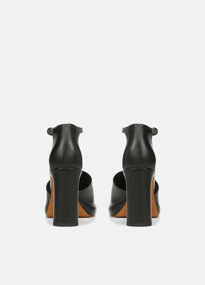 Vince Heels Women Amara Leather Platform Heel Black