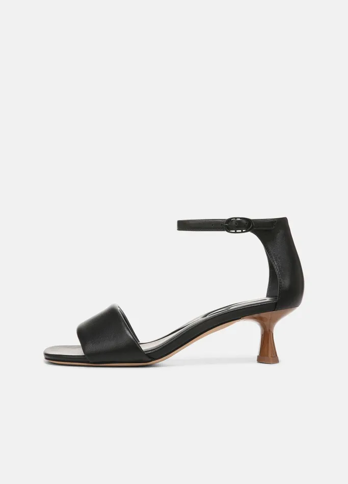 Vince Heels Women Pepa Leather Heeled Sandal Black