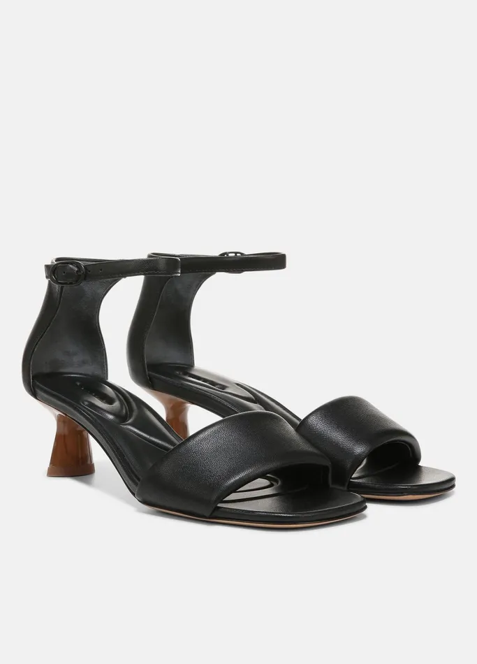 Vince Heels Women Pepa Leather Heeled Sandal Black