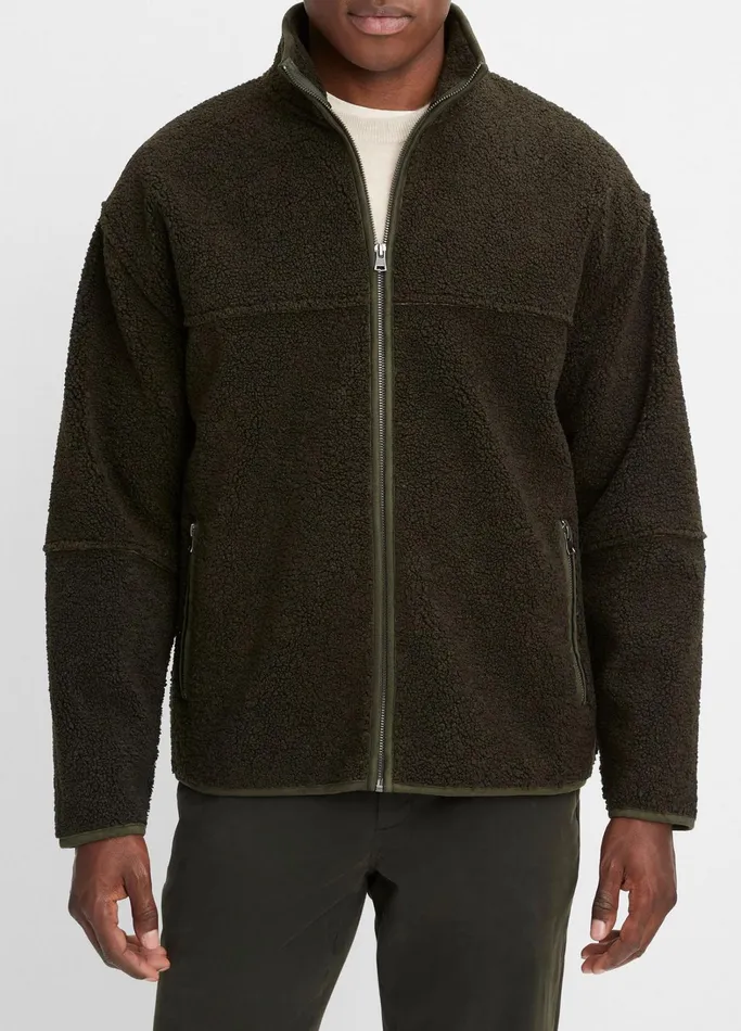 Vince Jackets and Outerwear Men Sherpa Jacket Moss Green