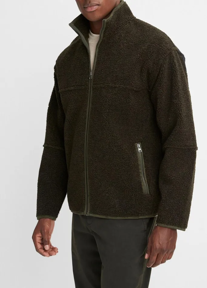 Vince Jackets and Outerwear Men Sherpa Jacket Moss Green