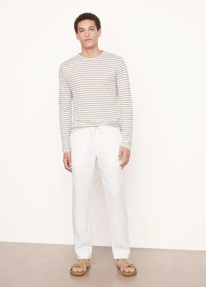 Vince Pants and Shorts Men Lightweight Hemp Pant Bone