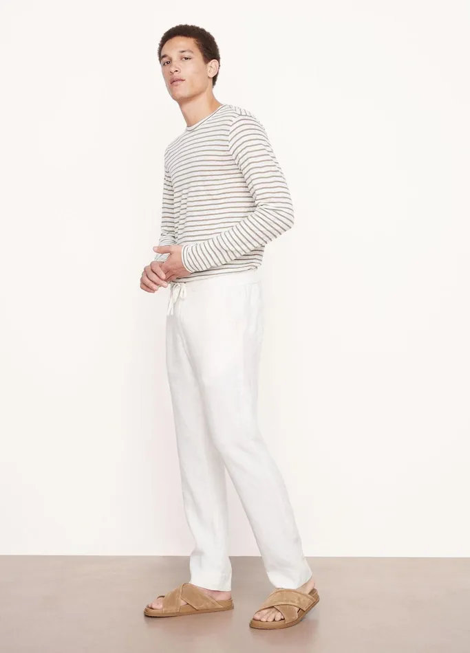 Vince Pants and Shorts Men Lightweight Hemp Pant Bone