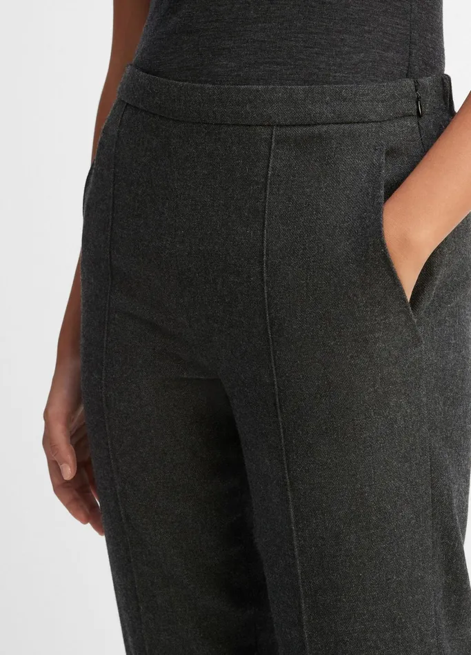 Vince Pants and Shorts Women Brushed MidRise Easy PullOn Pant Heather Charcoal