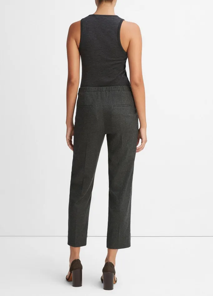 Vince Pants and Shorts Women Brushed MidRise Easy PullOn Pant Heather Charcoal