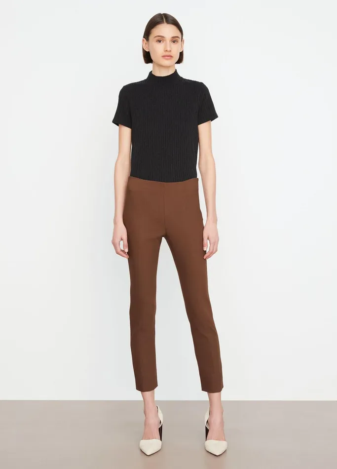 Vince Pants and Shorts Women HighWaist StitchFront Seam Legging Coffee