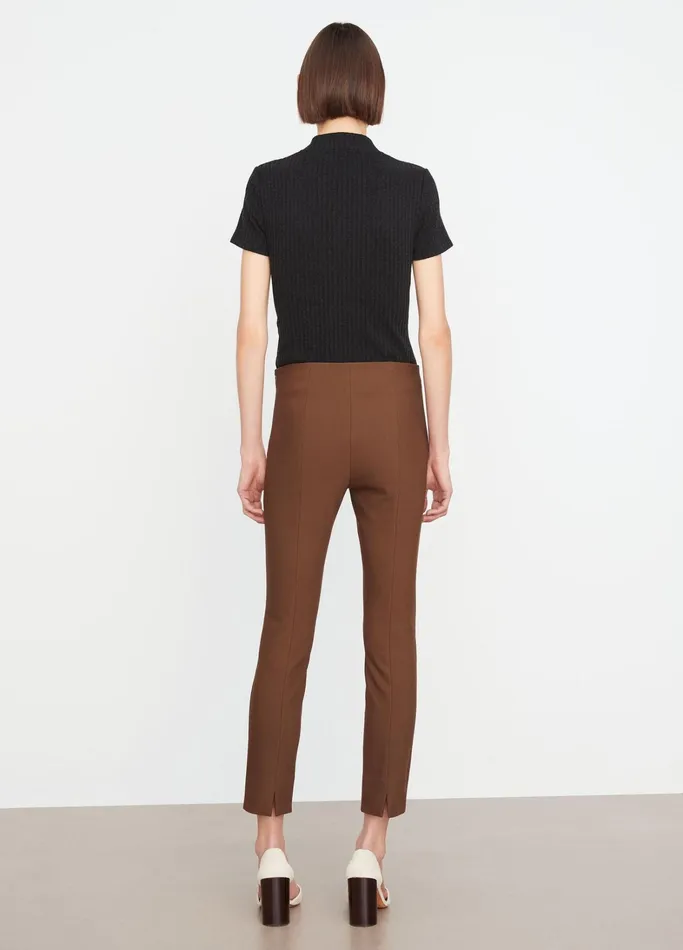 Vince Pants and Shorts Women HighWaist StitchFront Seam Legging Coffee