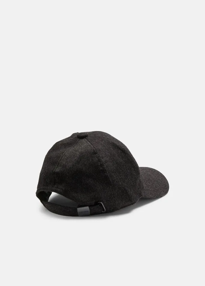 Vince Scarves Hats and Gloves Men Cashmere Baseball Cap Heather Charcoal