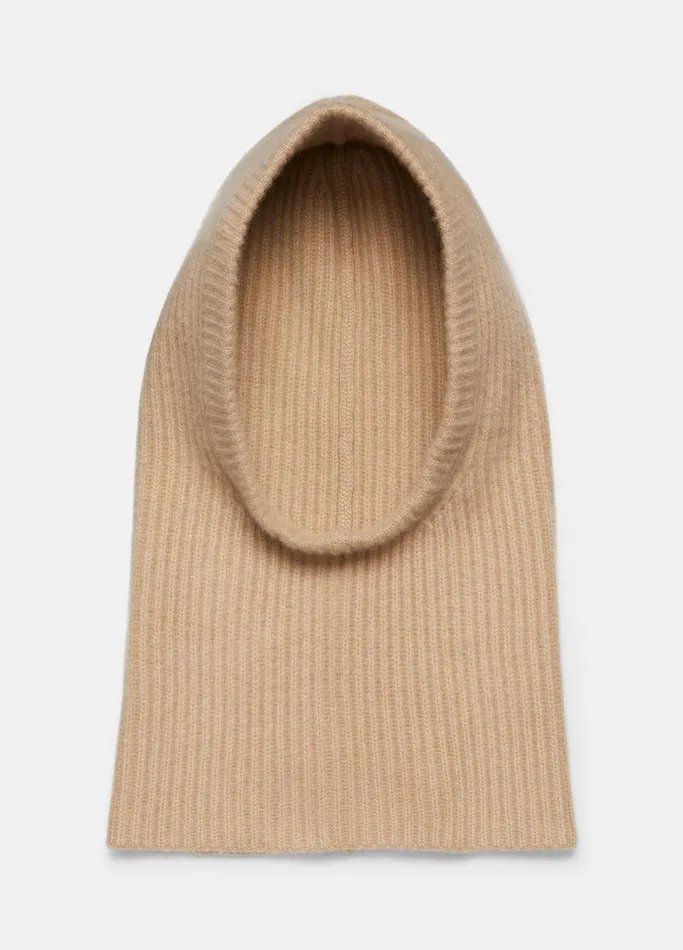 Vince Scarves Hats and Gloves Women Cashmere Rib Hood Hazel Cream