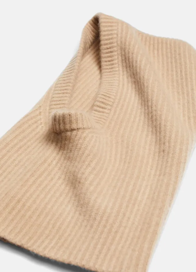 Vince Scarves Hats and Gloves Women Cashmere Rib Hood Hazel Cream