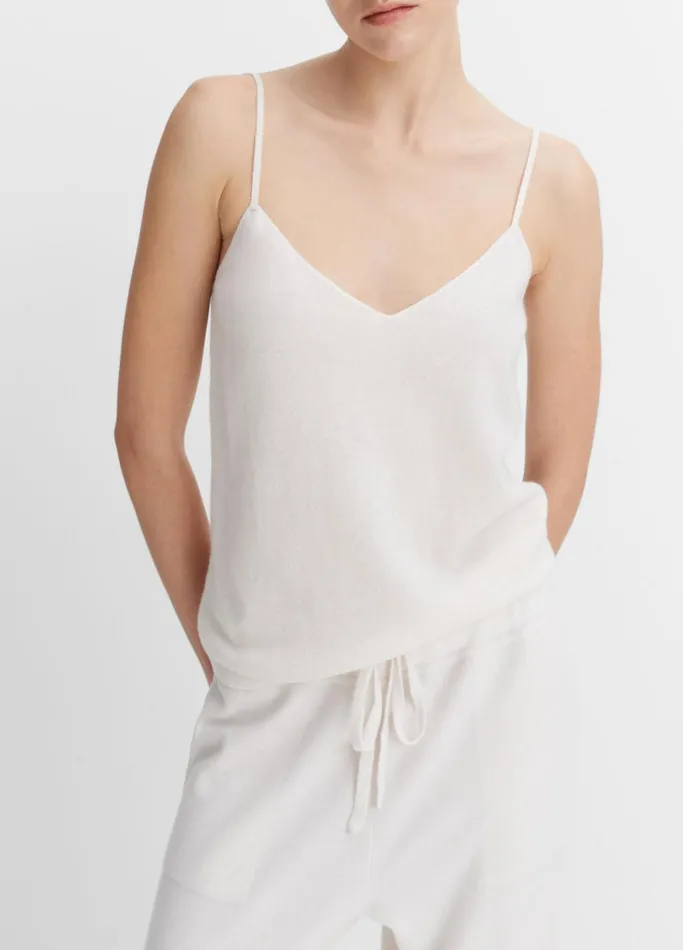 Vince Shirts and Tops Women Cashmere Knit Camisole Off White