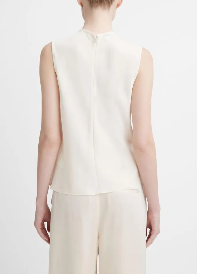 Vince Shirts and Tops Women StretchSilk Draped Sleeveless Blouse Chiffon