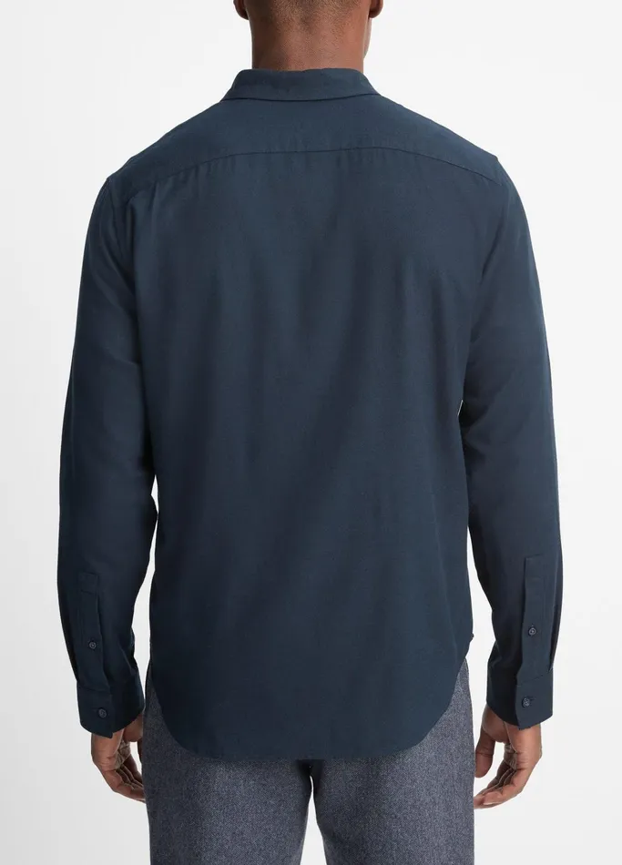 Vince Shirts Men Brushed CottonWool Shirt Coastal Blue