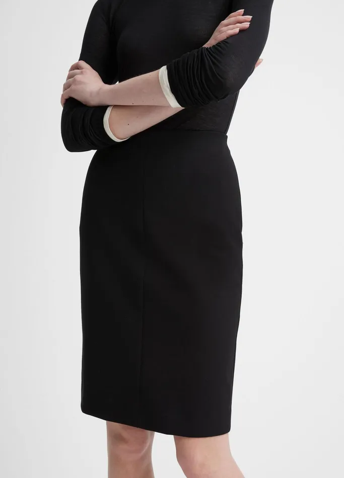 Vince Skirts Women SeamedFront Pencil Skirt Black