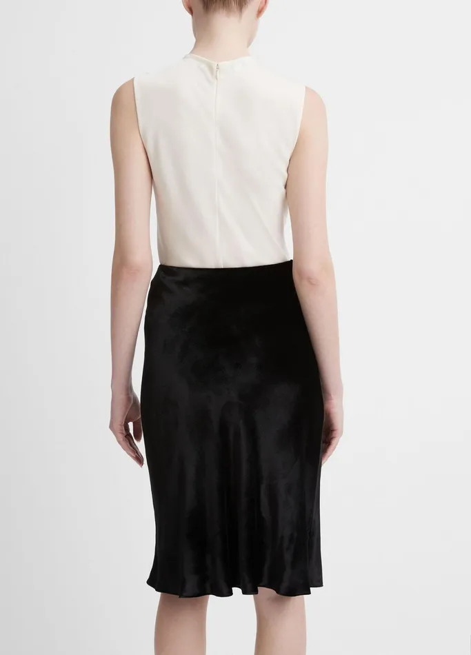 Vince Skirts Women Velvet Slip Skirt Black