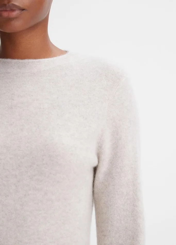 Vince Sweaters Women Plush Cashmere Crew Neck Sweater Marble