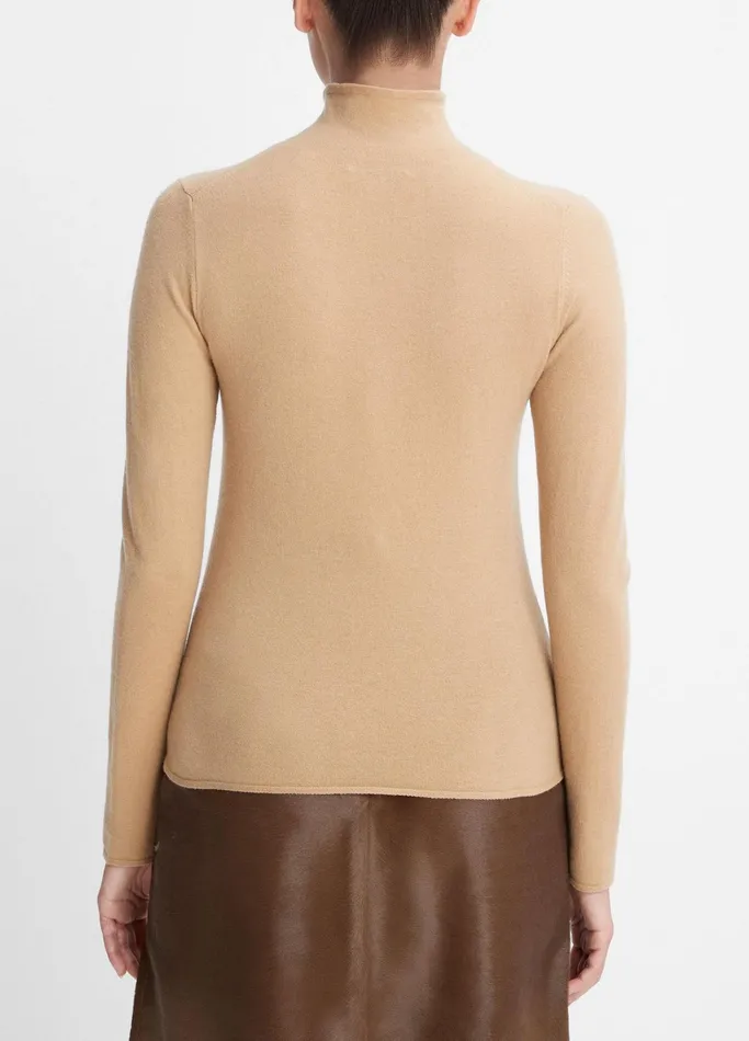 Vince Sweaters Women WoolBlend Slim Turtleneck Sweater Cashew