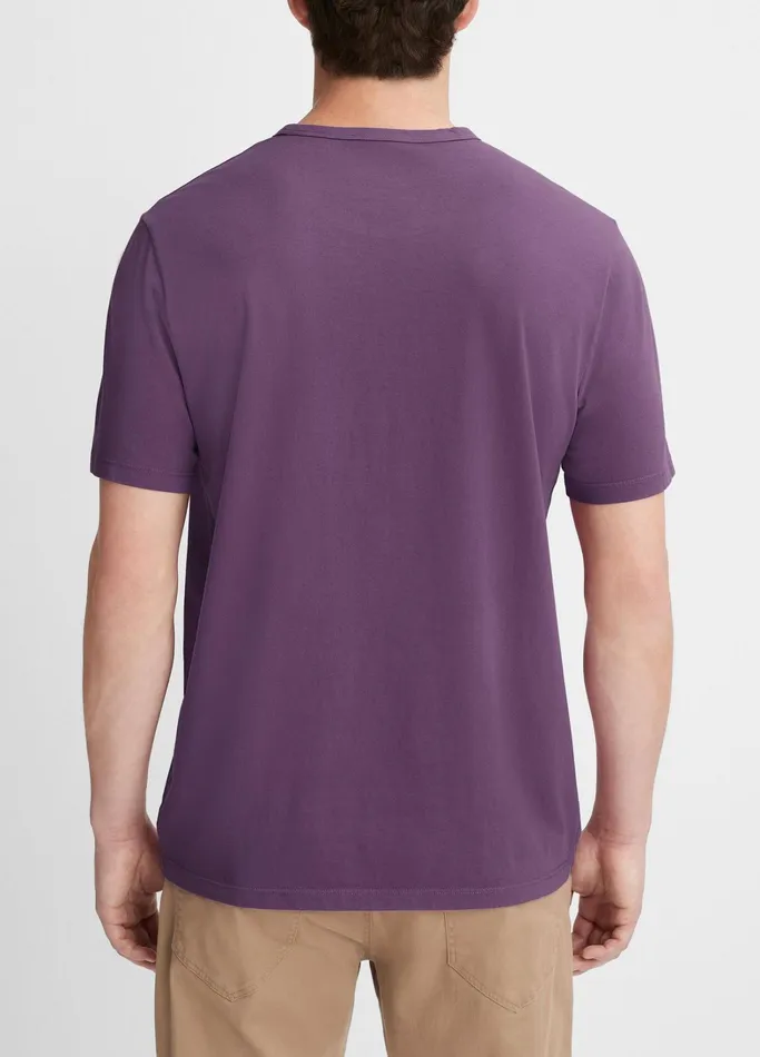 Vince TShirts and Polos Men Garment Dye ShortSleeve Crew Neck TShirt Wild Plum