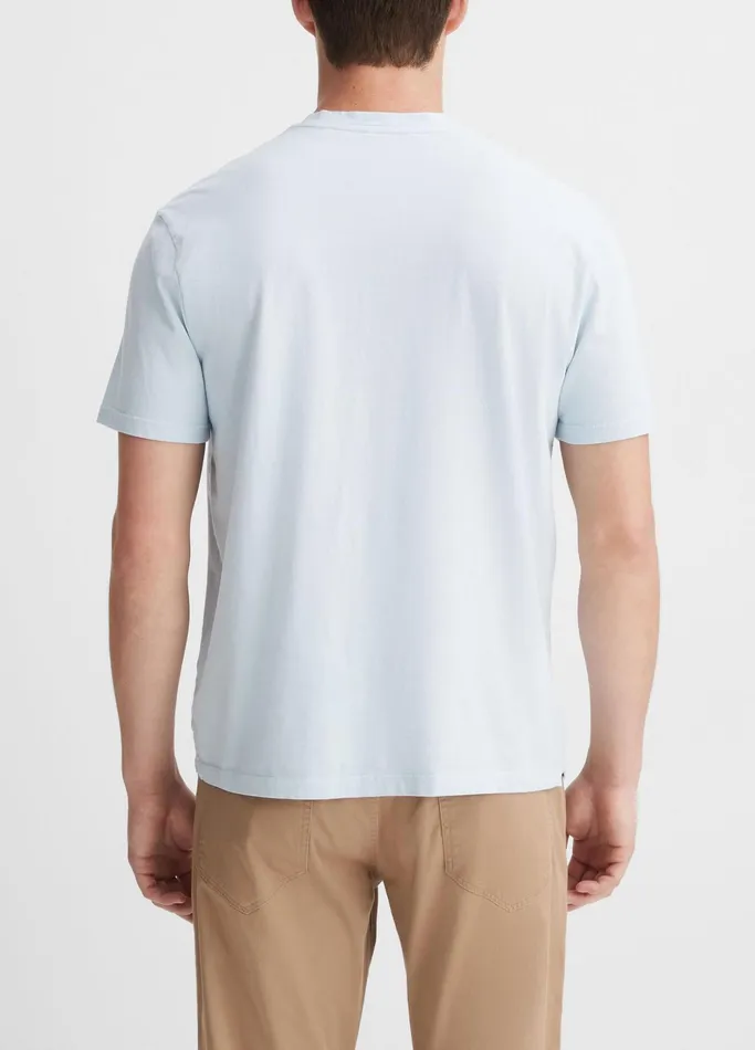 Vince TShirts and Polos Men Garment Dye Short Sleeve VNeck TShirt Shirting Blue