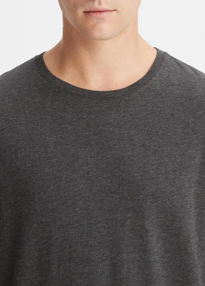 Vince TShirts and Polos Men Pima Cotton Crew Neck TShirt Heather Carbon