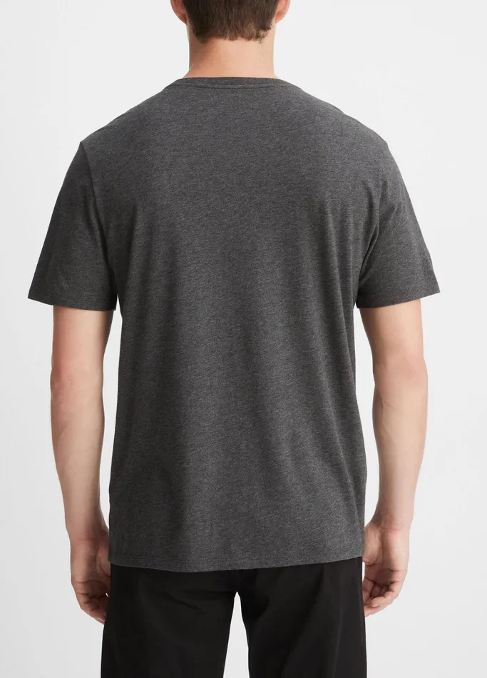 Vince TShirts and Polos Men Pima Cotton Crew Neck TShirt Heather Carbon