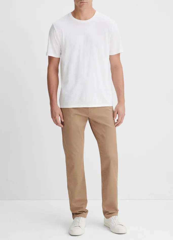 Vince TShirts and Polos Men Pima Cotton Crew Neck TShirt Optic White