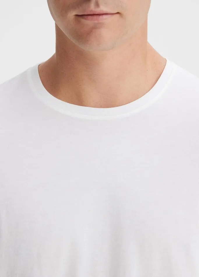 Vince TShirts and Polos Men Pima Cotton Crew Neck TShirt Optic White